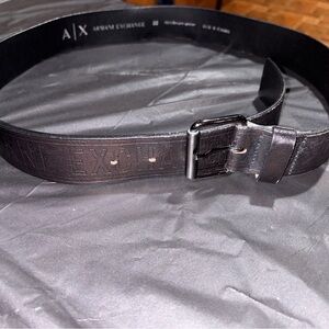 Armani Exchange Metallic Brown/Goldish  Leather Belt